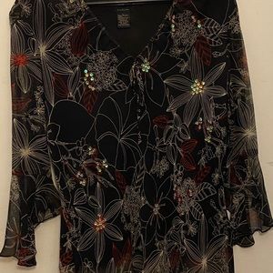 Silkland sparkly print blouse